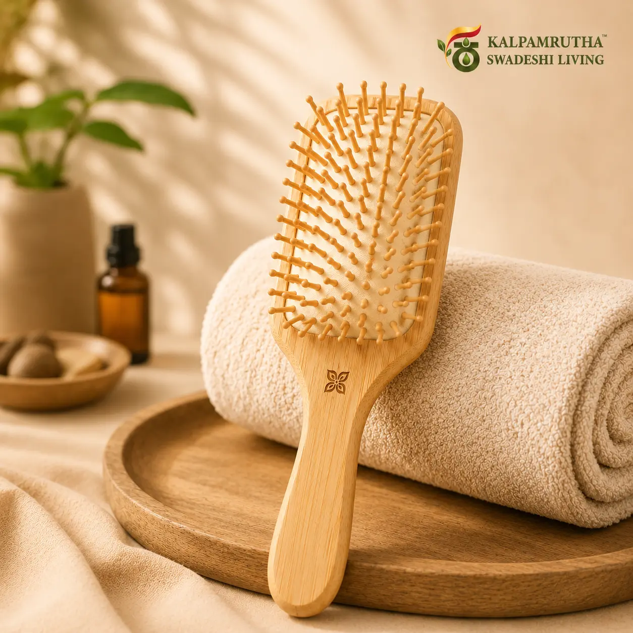 Premium Bamboo Hair Brush big -01