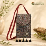 Ajrakh Mobile Sling – Handcrafted Pouch - Image 3