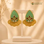 Royale Coin Handmade Earrings – Pista Green