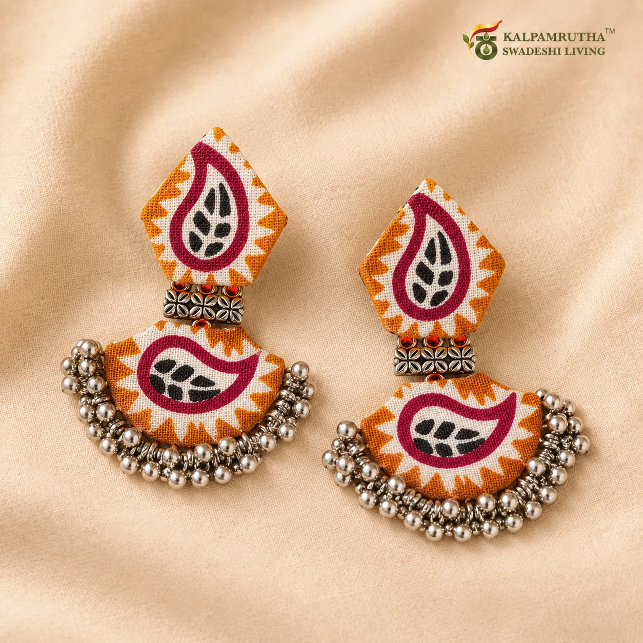 Ajrakh Earrings