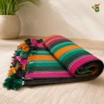 Kalpamrutha Handloom Cotton Floor Mat – 5×7 ft Multicolour Stripe 1