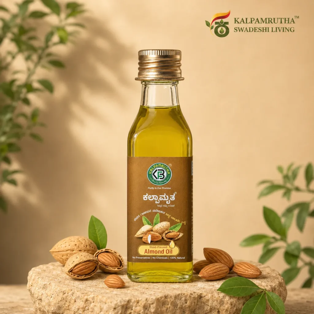 Kalpamrutha Premium Wood-Pressed Almond Oil – 100ml