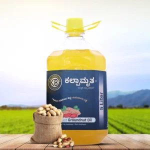 Kalpamrutha Premium Wood-Pressed Groundnut Oil – 5 Litre